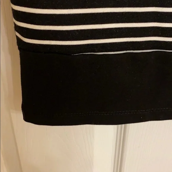 Lulu’s Black White Striped Sexy Bodycon Dress Back Zipper Rayon-blend Size Small - Picture 5 of 9